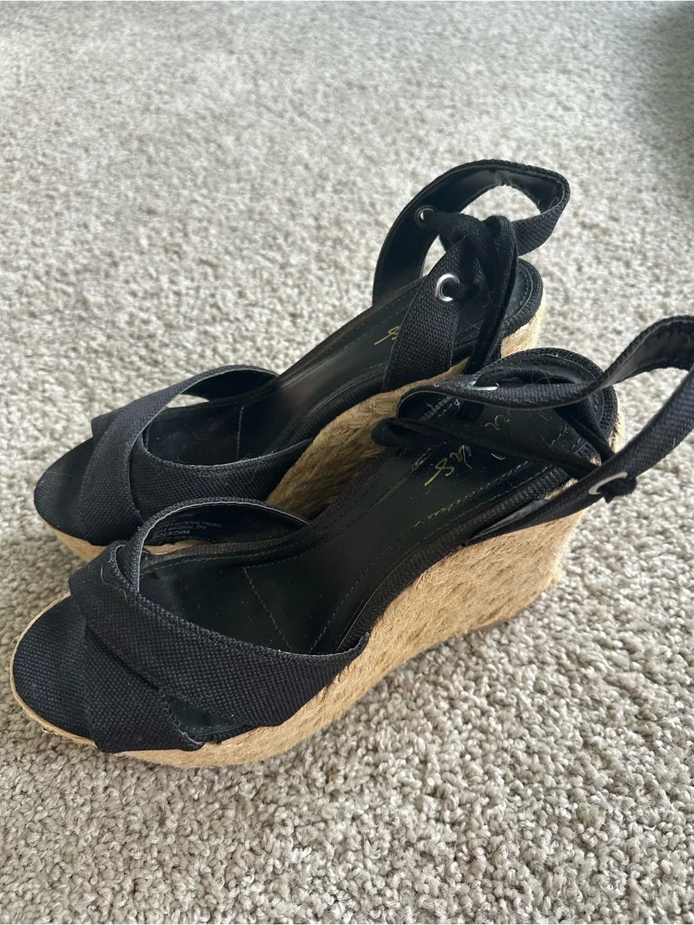 Lulus Lace-Up Espadrille Wedges